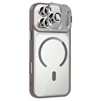 Gpack iPhone 17 Pro uyumlu Kılıf Standlı M-Safe Özellikli Etro Kapak  Lens Koruma