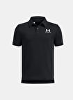Under Armour Düz Siyah Erkek Çocuk T-Shirt 1387073-001-UA B Icon Polo