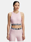 Under Armour 1388694-647 HeatGear Rib Tank Pembe Fitted Düz Kadın Atlet