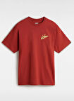 Vans VN000K42E2Z1-Brush Script LOOSE SS Kırmızı Yuvarlak Yaka Normal Düz Erkek T-Shirt