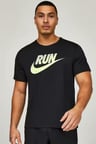 Nike Dri-Fit Run Energy Miler Ss Erkek Siyah Spor Tişört