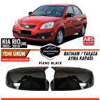 Kia Rio JB 2006-2012 Uyumlu Batman Yarasa Ayna Kapağı Piano Black ABS Plastik Sağ Sol Takım