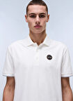 Napapijri NP0A4IDA2061-E-BADGE SUM Beyaz Relaxed Erkek T-Shirt