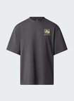The North Face NF0A8GA0RHI1-M SUN OVERSIZE-GRAPHIC Gri Yuvarlak Yaka Regular Fit Baskılı Erkek T-Shirt