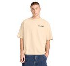 B0A5MQR2601-R Timberland Outdoor Photo Back Graphic Tee Erkek T-Shirt Krem