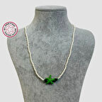 Uretti - Tuğba 6667 El Yapımı Kum Boncuk Deniz Yıldızı Figürlü Kolye - Beyaz