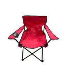 Rejisör Çantalı Kamp Piknik Sandalyesi Kırmızı