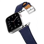 Polham Apple Watch 4-5-6 İle Uyumlu 40mm Retro Tasarımlı Deri Kordon, Ultra Sağlam Kilitli Kayış