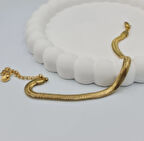 Gold Renk Balık Sırtı Model Bileklik