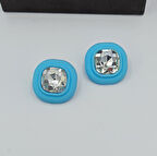 Mavi Kristal Şeker Küpe