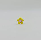 Renkli Sarı Çiçekli Tragus Piercing Küpe