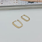 Gold Sıra Yuvarlaklar Şık Halka Küpe