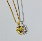 Güneş ve Ay Sevgili Arkadaş Çift Kolyesi