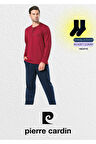 Erkek Penye Bordo 2'li Pijama Takımı (2 Adet Çorap Hediyeli) L1.PC.5454.001