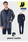 Erkek 3'lü Penye Robdöşambır & Uzun Kollu Pijama Takımı Set (2 Adet Çorap Hediyeli) L1.PC.5635.02