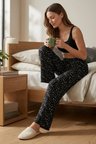Kadın Büyük Beden Pamuklu Pijama Altı Lastikli Bel Rahat Kesim Battal Boy Soft Örme
