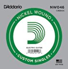 D'Addario Acoustic or Electric Nickel Wound Singles .046 - NW046 Elektro ve Akustik Gitar Tek Tel