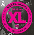 D'Addario EXL170-5TP - 2 Set Takım Tel Bas Gitar Teli 045-130