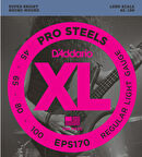 D'Addario EPS170 ProSteels Bass, Light, 45-100, Long Scale Takım Tel Bas Gitar Teli 045-100