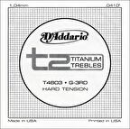 D'Addario T2 Titanium Hard Single T4603 - Sol - Tek Tel Klasik Gitar Tek Tel