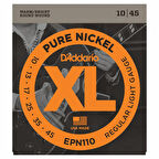 D'Addario EPN110 Pure Nickel, Regular Light, 10-45 Takım Tel Elektro Gitar Teli 010-045