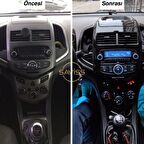 Chevrolet Aveo Full Set Parlak Siyah Torpido Maun Kaplma, Konsol Kaplama (Parlak Siyah)