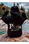Paris Romantic Baskılı Cepli Sweatshirt