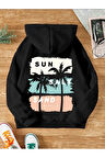Sunsand Desenli 2 İplik İçi Yumuşacık Sweatshirt