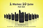 Çaycı Telsizi 1 Merkez 10 Şube Kulaklık Hediyeli Full Set