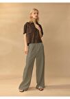 Toridas Keten Günlük Pantolon Düğmeli Ln13haki