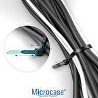Microcase Yeniden Kullanılabilir Bağcık Kablo Eşya Sabitleme Düzenleme Bağı 30cm 10 ADET - SİYAH AL5255