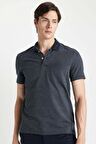 DeFacto Slim Fit Dar Kesim Polo Yaka Basic Düz Kısa Kollu Tişört D0031AX24SMIN120