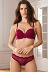 Kadın Bordo 4796 Push Up Sütyen Takım