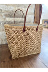 Endonezya dan Doğal Hasır El Yapımı Bohem Plaj Çantası