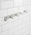 ASKILIK 5 Lİ YAPIŞKANLI VE VİDALI 1,2MM SS201 PASLANMAZ ÇELİK RENK KROM