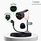 Coswatt EV03 Taşınabilir Şarj Cihazı 3.5 kW / 16A / 5M / Tip-2 Soket / Ev Tipi 2x16A Fiş / 220V AC / Taşıma Çantası 