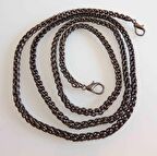 Füme Renk Örgü Model Çanta Zinciri (120 cm )