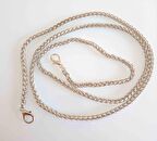 Gümüş Renk Örgü Model Çanta Zinciri (120 cm )