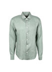 AT.P.CO Slim Fit Düğmeli Yaka Yeşil Erkek Gömlek A266CARLL20-