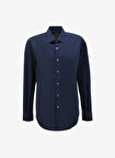 AT.P.CO Slim Fit Gömlek Yaka Koyu Mavi Erkek Gömlek A27602POP-