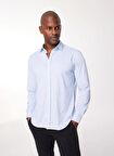 AT.P.CO Slim Fit Gömlek Yaka Açık Mavi Erkek Gömlek A276CARLS98G-