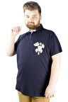 Mode XL Erkek T shirt Polo Skull 22304 Lacivert
