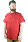 Mode XL Büyük Beden T shirt Polo Likralı Süprem Cepli 21558 Bordo