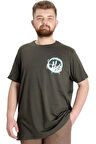 Mode XL Büyük Beden Erkek T-shirt FOREVER 23138 Haki