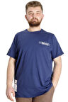 Mode XL Büyük Beden Erkek T-shirt TELEPATHIC 23132 İndigo
