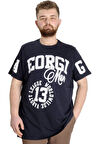 Mode XL Büyük Beden Erkek T-shirt GEORGIA 23136 Lacivert