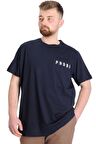 Mode XL Büyük Beden Erkek T-shirt PHOBIA 23143 Lacivert