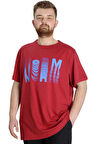 Mode XL Büyük Beden Erkek T-shirt NORM 23147 Bordo