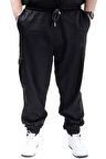 Mode XL Erkek Büyük Beden Keten JOGGER BAHAR 23912 Siyah