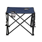 ÇANTALI KATLANIR KAMP MASASI 47*47 CM LACİVERT RENK